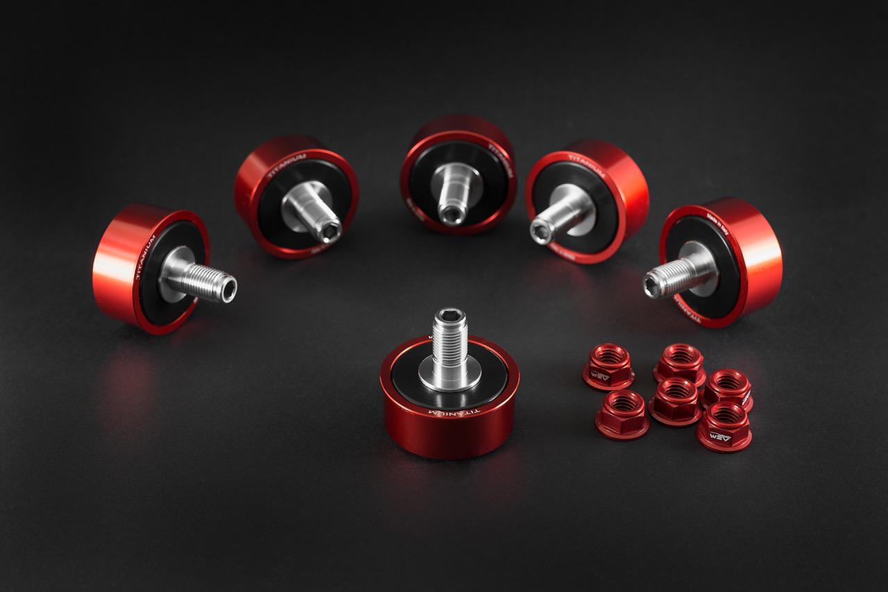 AEM FACTORY - 6 DUCATI TITANIUM CUSH DRIVES WITH COLOR MATCHED ALUMINUM NUTS