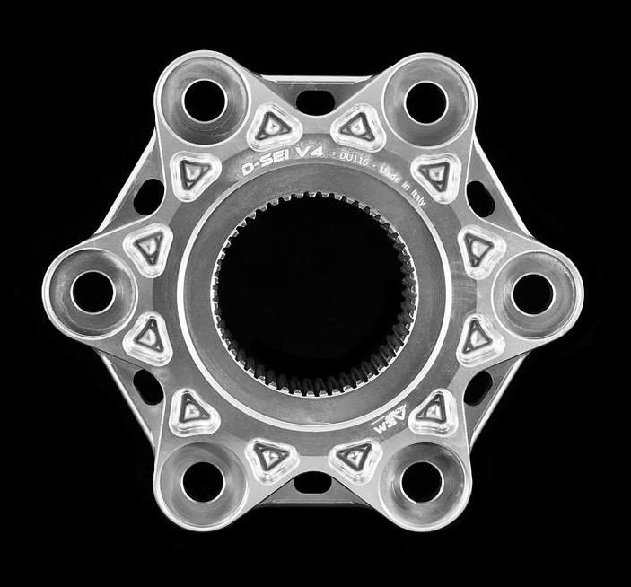 AEM FACTORY - D-SEI DUCATI 6 HOLE ALUMINIUM BILLET LIGHTWEIGHT HUB FLANGE for Ducati Panigale / Streetfighter V4 / S / R / Speciale