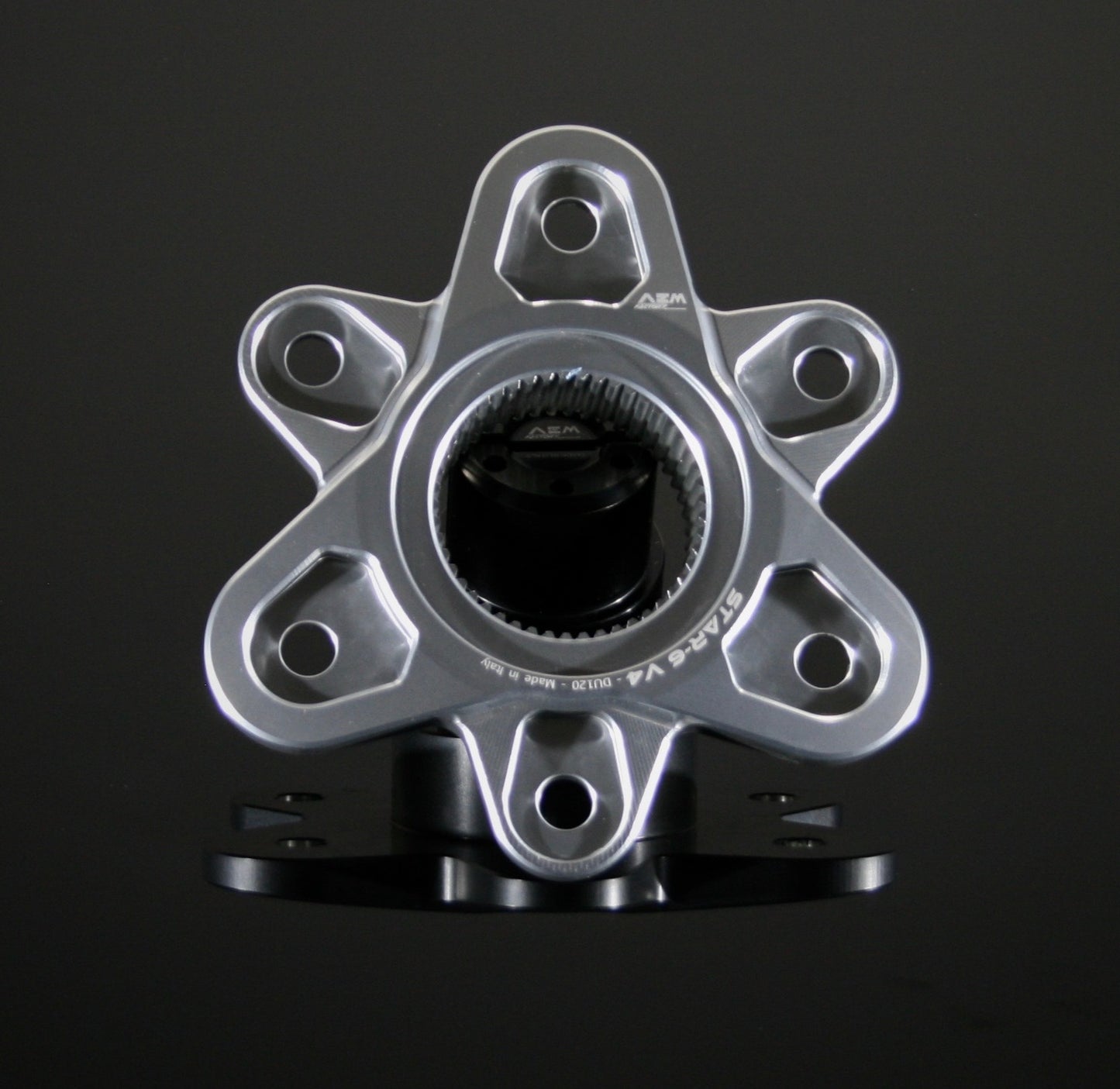 AEM FACTORY - STAR-6 DUCATI 6 HOLE ALUMINIUM BILLET LIGHTWEIGHT HUB FLANGE for Ducati Panigale / Streetfighter V4 / S / R / Speciale