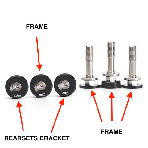 AEM FACTORY - DUCATI PANIGALE / STREETFIGHTER V4 FRAME PLUG KIT PLUS TITANIUM ENGINE / FRAME BOLTS
