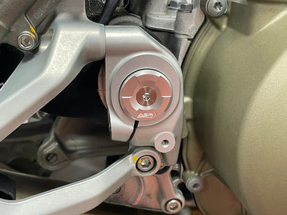 AEM FACTORY - DUCATI PANIGALE / STREETFIGHTER V4 FRAME PLUG KIT PLUS TITANIUM ENGINE / FRAME BOLTS
