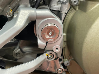 AEM FACTORY - DUCATI PANIGALE / STREETFIGHTER V4 FRAME PLUG KIT PLUS TITANIUM ENGINE / FRAME BOLTS