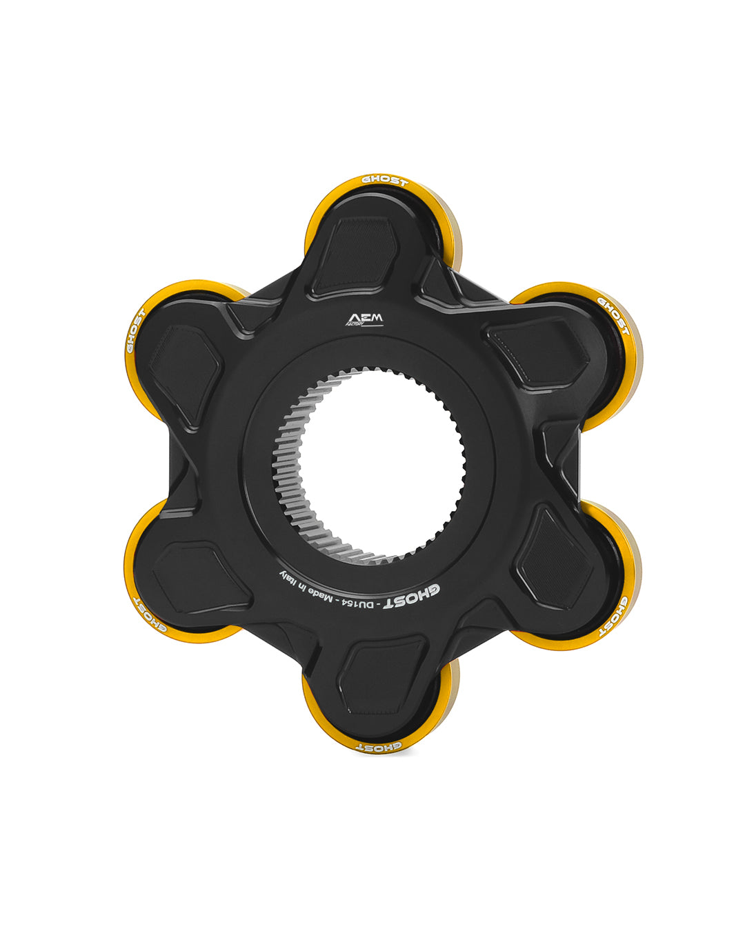 AEM FACTORY - GHOST-6 DUCATI ALUMINUM BILLET LIGHTWEIGHT HUB FLANGE AND CUSH DRIVES for Large Hub Ducati Models