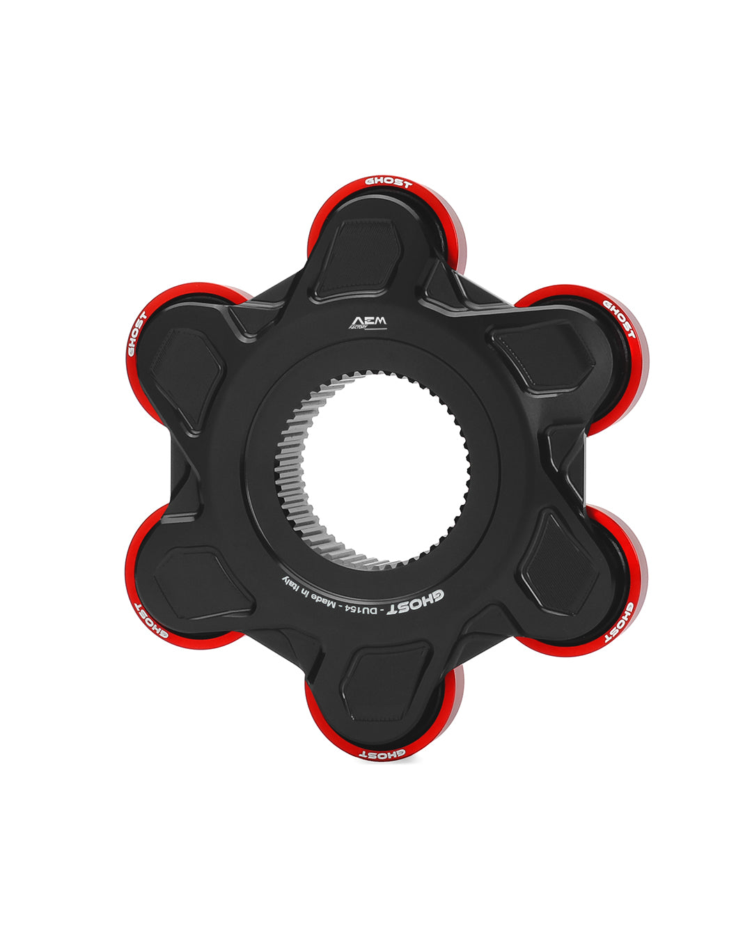 AEM FACTORY - GHOST-6 DUCATI ALUMINUM BILLET LIGHTWEIGHT HUB FLANGE AND CUSH DRIVES for Large Hub Ducati Models