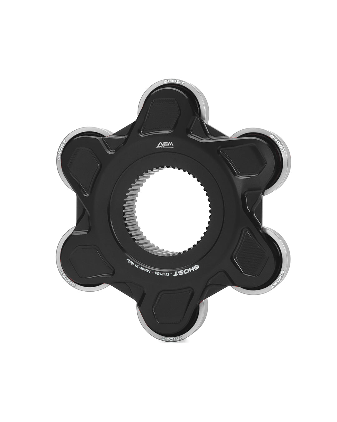 AEM FACTORY - GHOST-6 DUCATI ALUMINUM BILLET LIGHTWEIGHT HUB FLANGE AND CUSH DRIVES for Large Hub Ducati Models