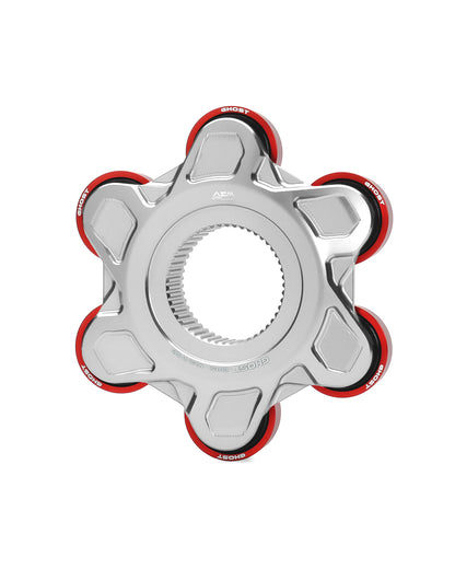 AEM FACTORY - GHOST-6 DUCATI ALUMINUM BILLET LIGHTWEIGHT HUB FLANGE AND CUSH DRIVES for Large Hub Ducati Models
