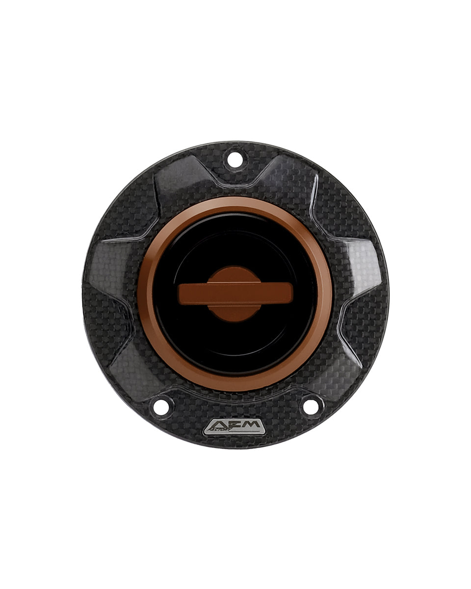 AEM FACTORY - 'CARBON GEAR' GAS CAP WITH QUICK RELEASE ACTION FOR DUCATI and MV Agusta