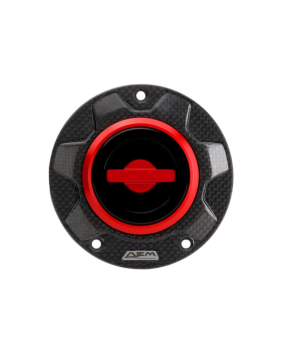 AEM FACTORY - 'CARBON GEAR' GAS CAP WITH QUICK RELEASE ACTION FOR DUCATI and MV Agusta