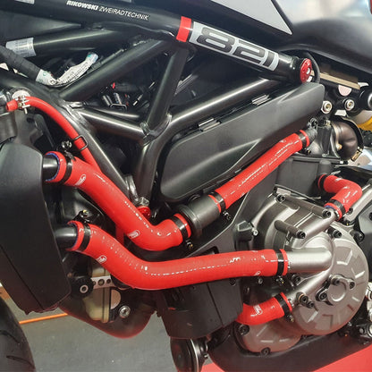 SamcoSport 9 Piece Silicone Coolant Hose Set For Ducati Monster 1200 / S / R / 821 (Euro 4)
