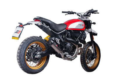 QD Exhaust Tri-CONE Titanium Muffler Half System Exhaust for the DUCATI SCRAMBLER DESERT SLED