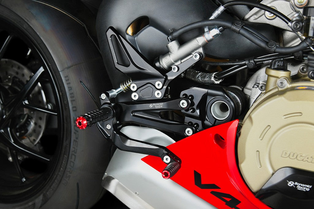 Bonamici Racing Aluminium Rearsets for the Ducati Panigale V4/V4 R/V4 S 2018-2023