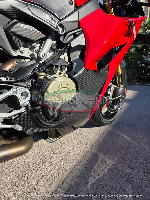 Carbonvani - Ducati Panigale / Streetfighter V4 Carbon Fiber Belly Pan Set (2025+)