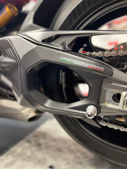 Carbonvani Carbon Fiber 3 Piece Swing Arm Guard Kit for Ducati Panigale / Streetfighter V4 (2025+)