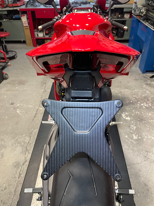 Carbonvani Carbon Fiber OE License Plate Support for Ducati Panigale V4 (2025+)
