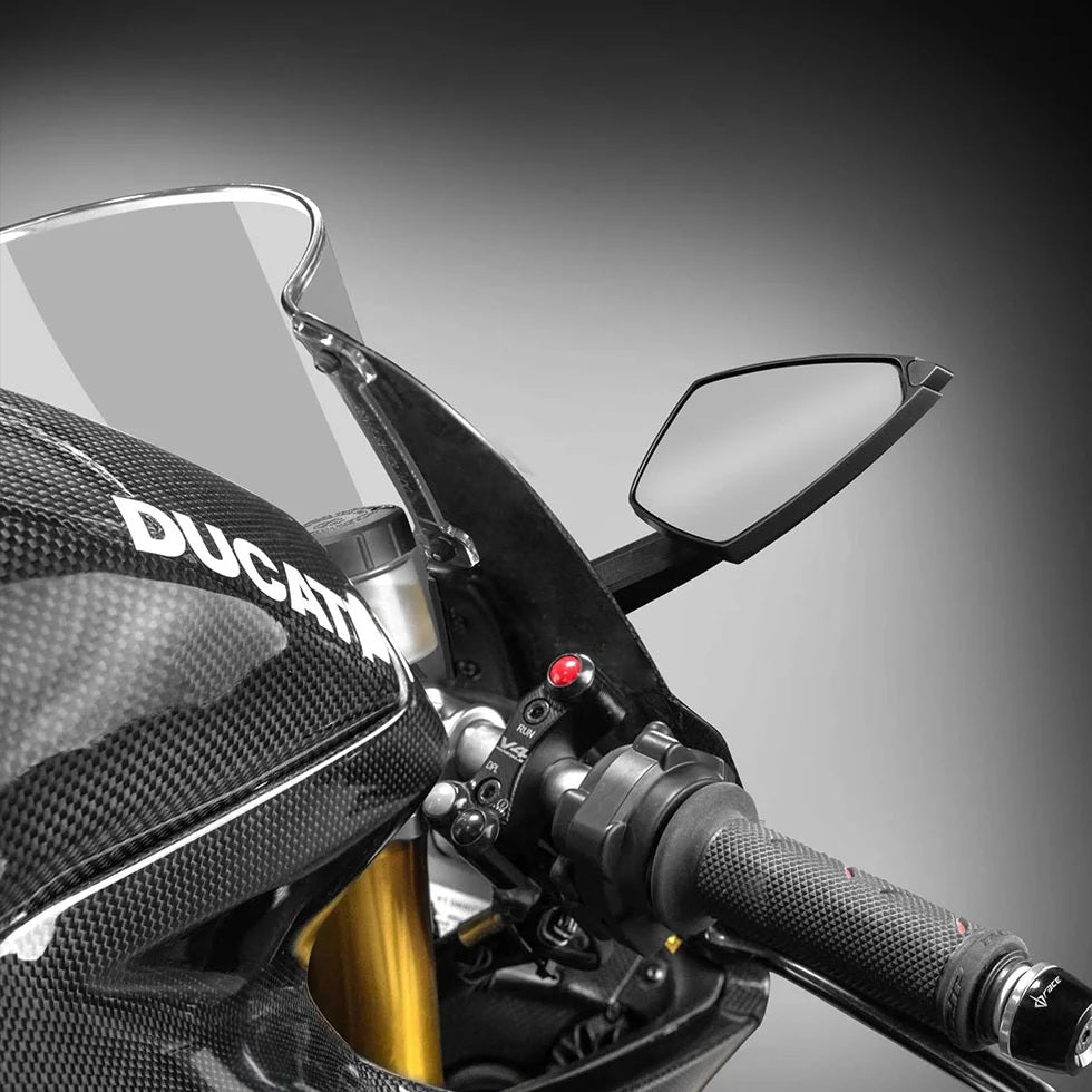 DB Race DAEMON Mirrors With Indicators for the Ducati Panigale V4 / V2 (18-24)