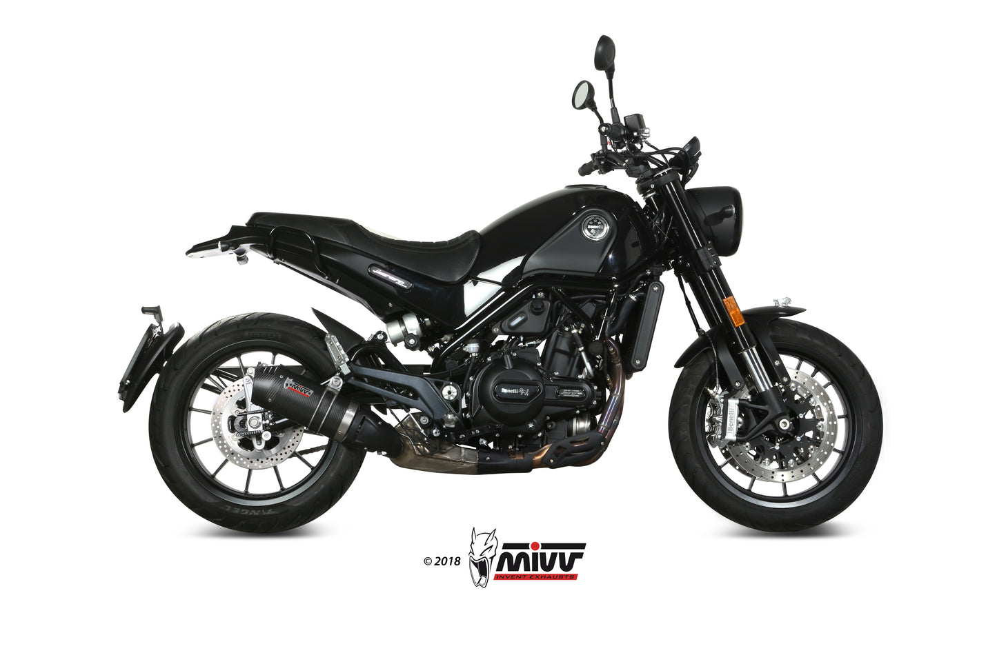 MIVV Slip-on, Oval Carbon, Standard Exhaust For Benelli Leoncino 2017-2021