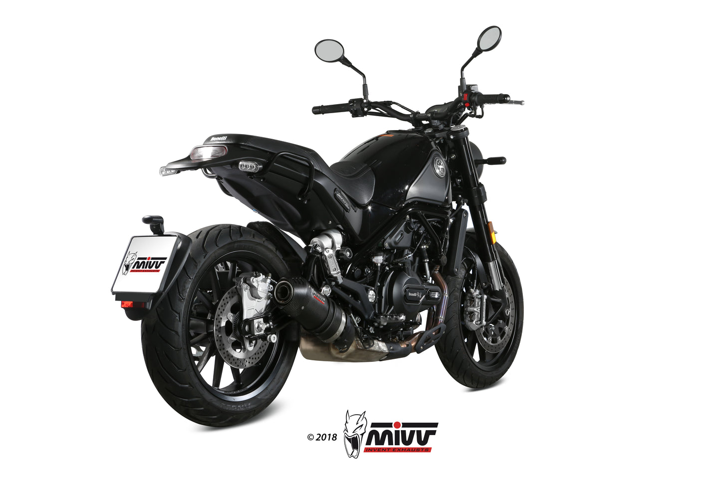 MIVV Slip-on, Oval Carbon, Standard Exhaust For Benelli Leoncino 2017-2021