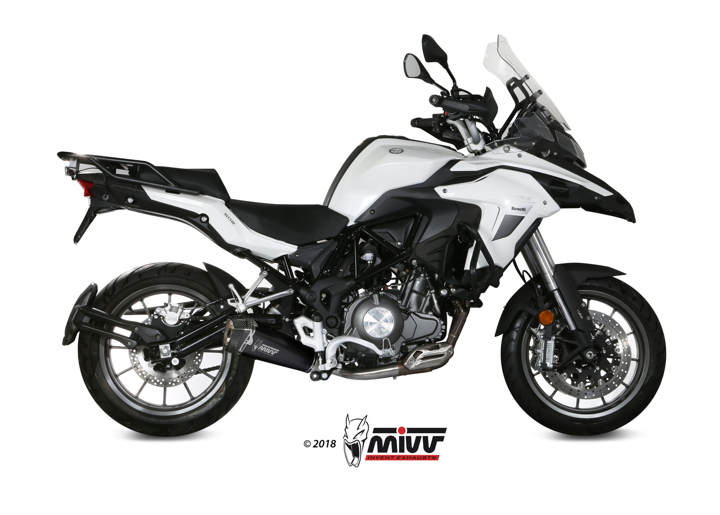MIVV Slip-on, Delta Race Black, Standard Exhaust For Benelli TRK 502 2017-2021