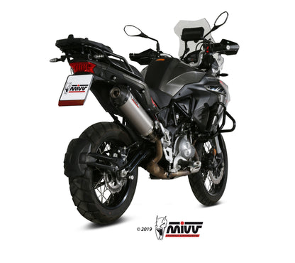 MIVV Slip-on, Oval Titan, Standard Exhaust For Benelli TRK 502X 2018-2021