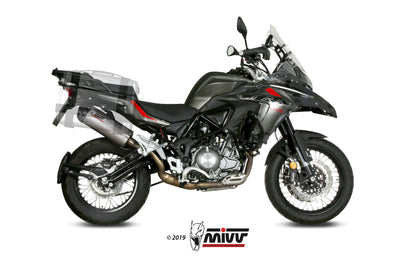 MIVV Slip-on, Oval Titan, Standard Exhaust For Benelli TRK 502X 2018-2021
