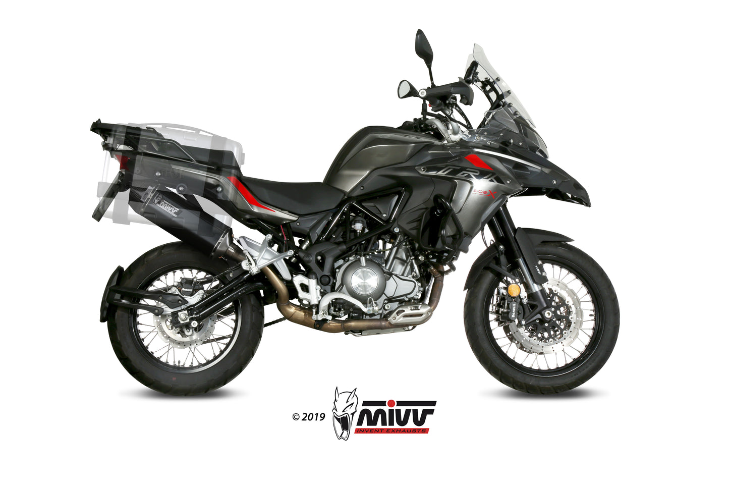 MIVV Slip-on, Speed Edge Black, Standard Exhaust For Benelli TRK 502X 2018-2021