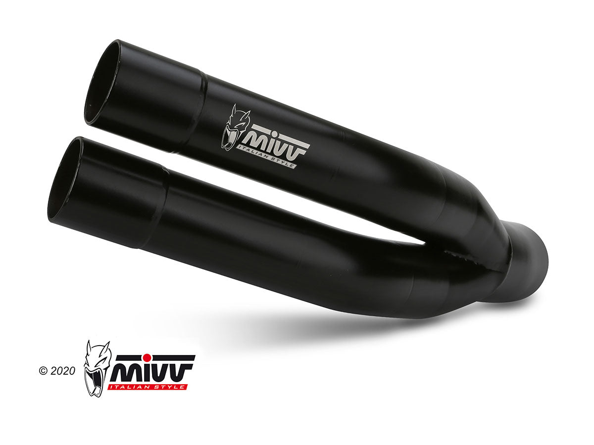 MIVV Slip-on, Double Gun Black, Standard Exhaust For Benelli 502C 2019-2021