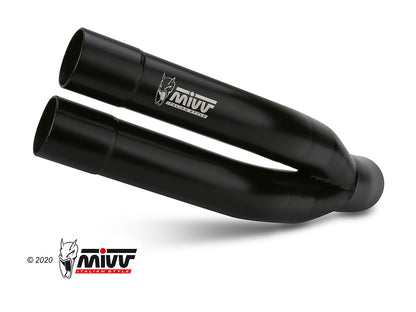 MIVV Slip-on, Double Gun Black, Standard Exhaust For Benelli 502C 2019-2021