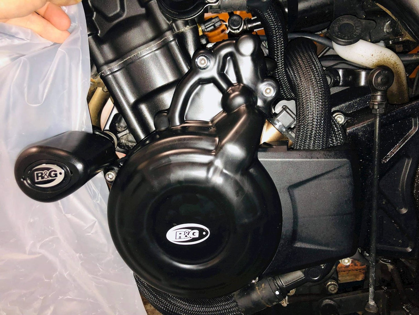 R&G Racing Left Side Generator Cover for Honda CBR500R (without R&G CP) / CB500F / CB500X '19-'22, CB400X '19-'20