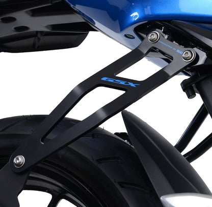 R&G Racing,Exhaust Hanger (Black) with Blue Logo for Suzuki GSX-R125 / GSX-S125 ' 17-'21