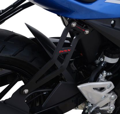 R&G Racing,Exhaust Hanger (Black) with Blue Logo for Suzuki GSX-R125 / GSX-S125 ' 17-'21