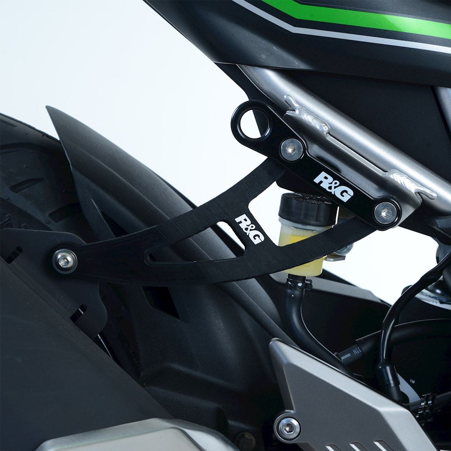 R&G Racing Exhaust Hanger (Black) for Kawasaki Ninja 125 '19-'22, Z125 '16-'22