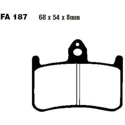 EBC Brakes EPFA Sintered Fast Street and Trackday Pads Front - EPFA187HH