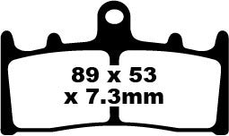 EBC Brakes EPFA Sintered Fast Street and Trackday Pads Front - EPFA188HH