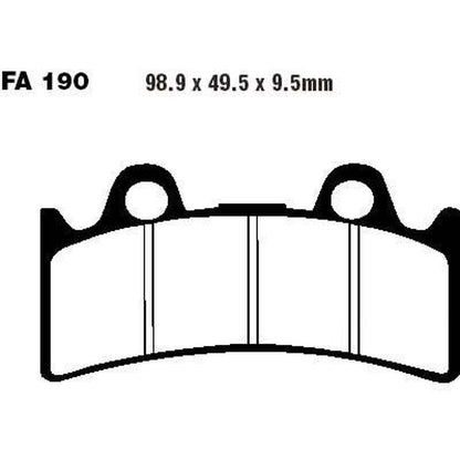 EBC Brakes EPFA Sintered Fast Street and Trackday Pads Front - EPFA190HH