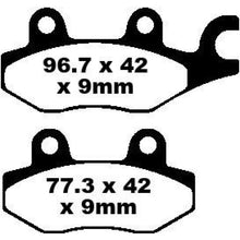EBC Brakes EPFA Sintered Fast Street and Trackday Pads Front - EPFA197HH