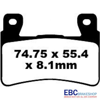 EBC Brakes EPFA Sintered Fast Street and Trackday Pads Front - EPFA265HH