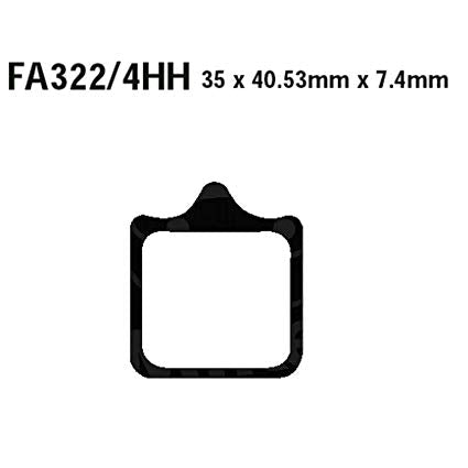 EBC Brakes EPFA Sintered Fast Street and Trackday Pads Front - EPFA322/4HH