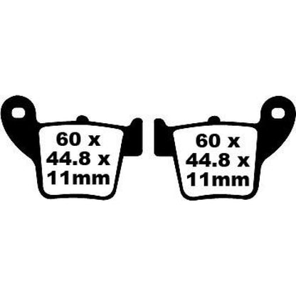 EBC Brakes EPFA Sintered Fast Street and Trackday Pads Rear - EPFA346HH