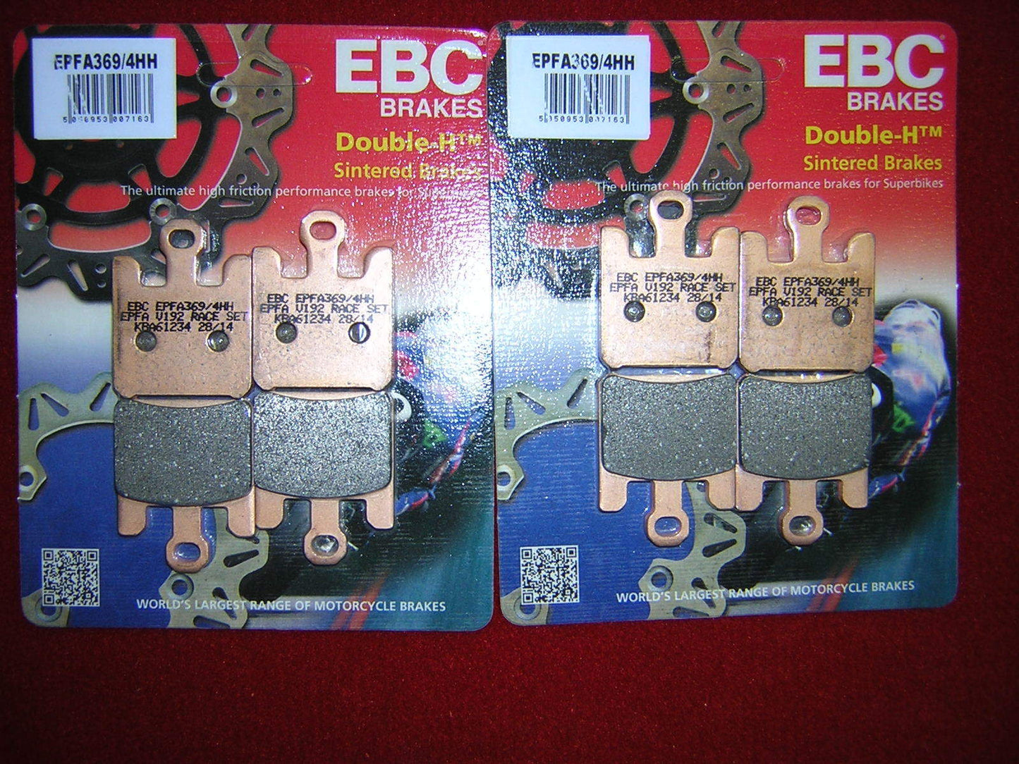 EBC Brakes EPFA Sintered Fast Street and Trackday Pads Front - EPFA369/4HH