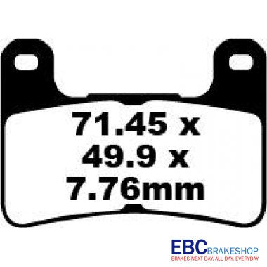 EBC Brakes EPFA Sintered Fast Street and Trackday Pads Front - EPFA379HH