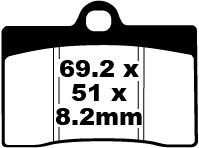 EBC Brakes EPFA Sintered Fast Street and Trackday Pads Front - EPFA95HH