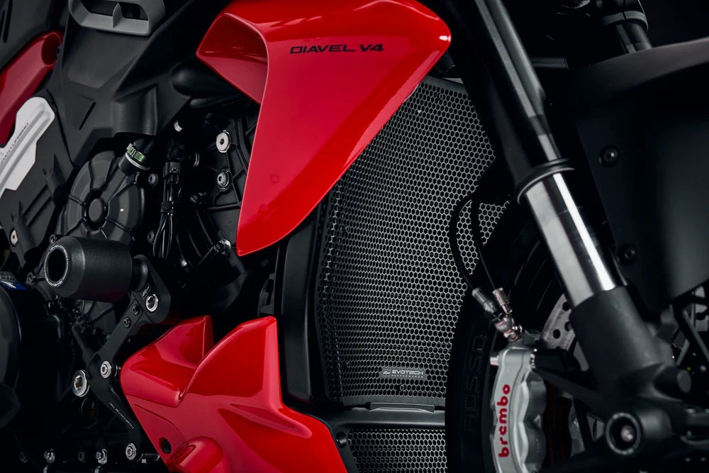 Evotech Performance Radiator and Oil Cooler Guard Kit for Ducati Diavel V4
