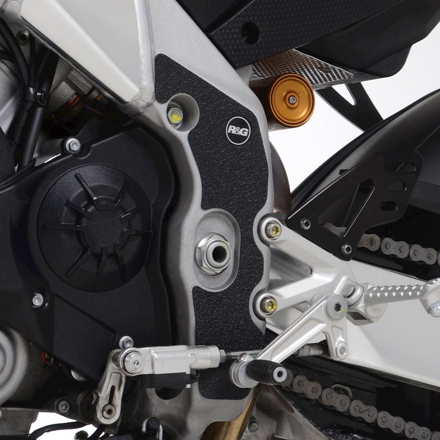 R&G Racing Boot Guard 2-piece (left & right side, frame) for Aprilia V4 Tuono 1100 (Factory) / RSV4 1100 (Factory) '21-'22