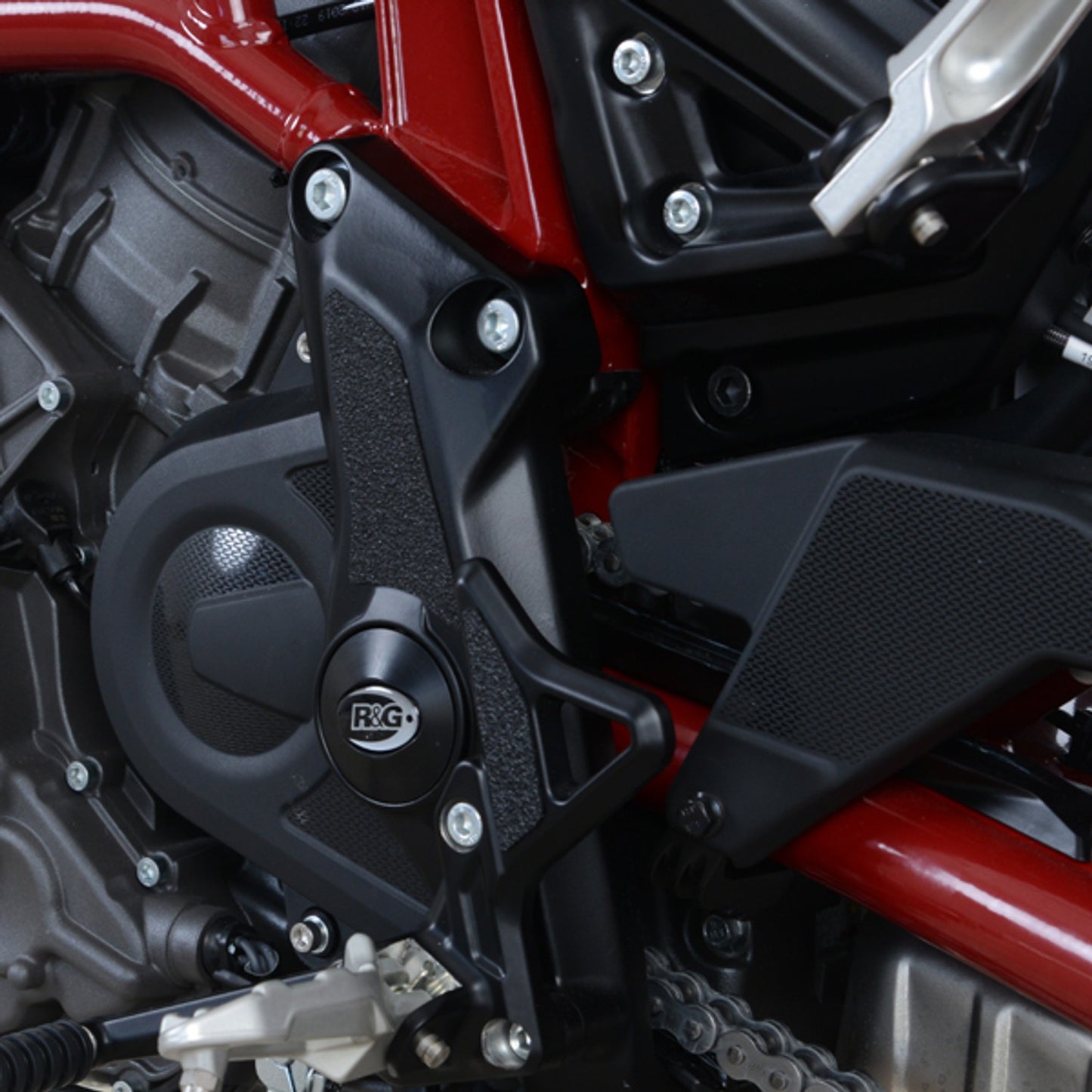 R&G Racing Boot Guard 3-piece (lower frame each side, footpeg mount LHS) for Indian FTR1200 (S) '19-'22