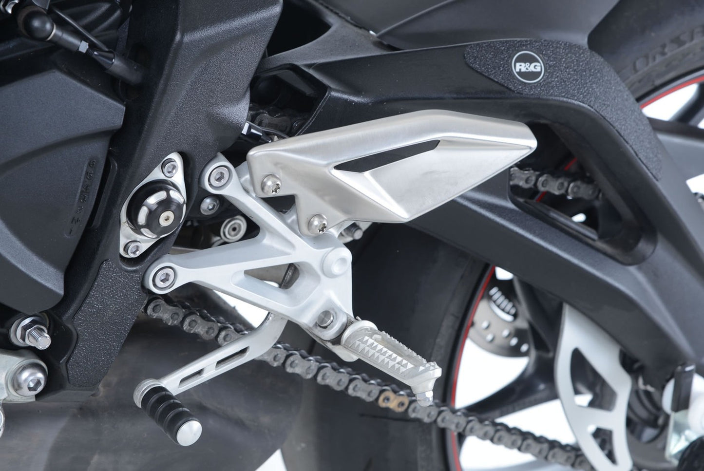 R&G Racing Boot Guard 4-piece (lower frame & swingarm) for Triumph Street Triple 765 RS/R/S '17-'22