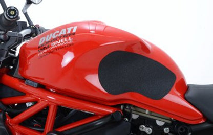 R&G Racing Traction Grips 2-Grip Kit for Ducati Monster 1100/1100 Evo '10-'14, M1200 '11-'22, M1200S/M1200R '14-'22, M797 '17-'21, M821 '14-'21