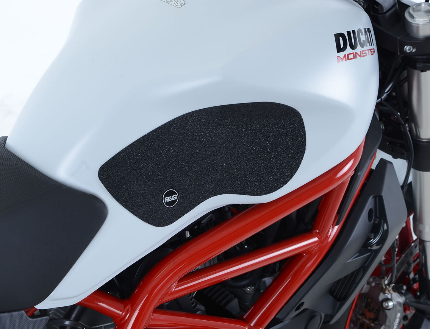 R&G Racing Traction Grips 2-Grip Kit for Ducati Monster 1100/1100 Evo '10-'14, M1200 '11-'22, M1200S/M1200R '14-'22, M797 '17-'21, M821 '14-'21