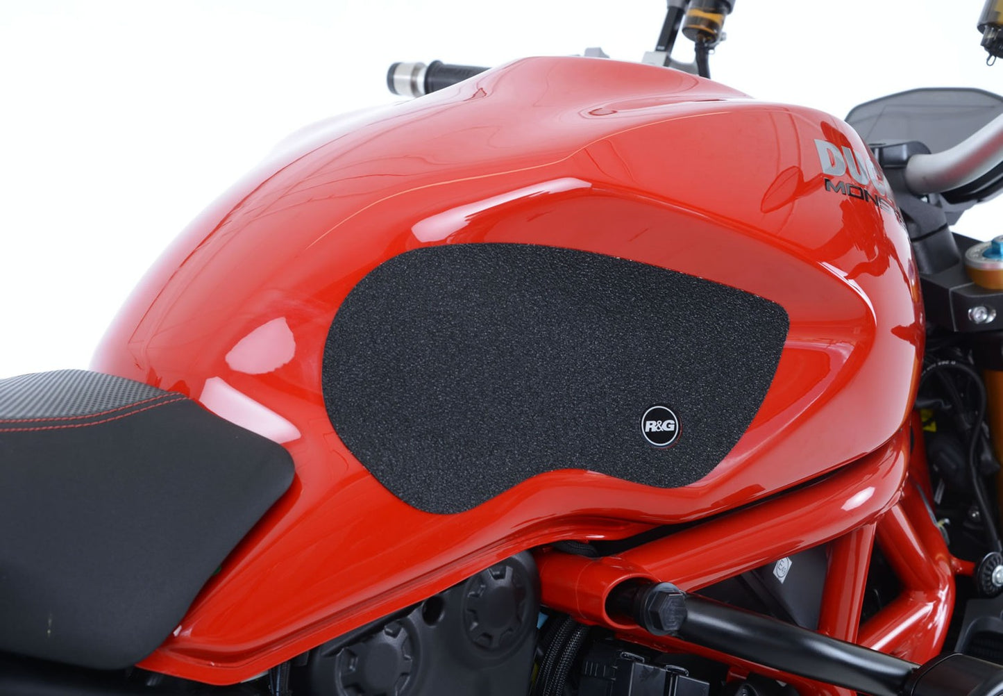 R&G Racing Traction Grips 2-Grip Kit for Ducati Monster 1100/1100 Evo '10-'14, M1200 '11-'22, M1200S/M1200R '14-'22, M797 '17-'21, M821 '14-'21
