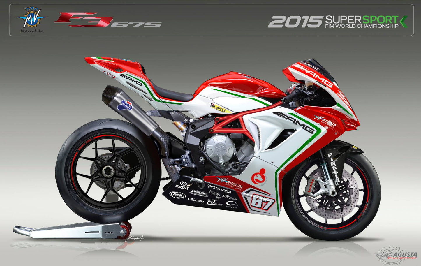 CARBONIN AVIO FIBER RACE UPPER FAIRING FOR MV AGUSTA F3