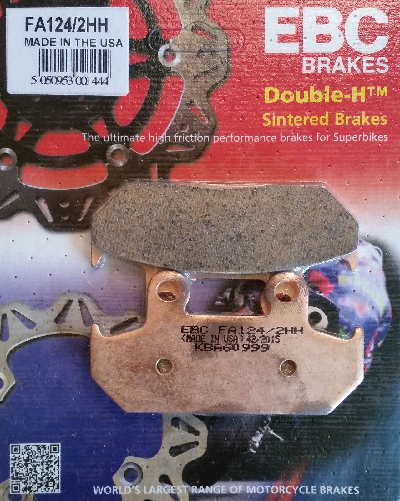 EBC Brakes Double-H Sintered Superbike Brake Pads Front - FA124/2HH